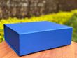 Подарочная коробка, твердая, на магнитах (Синий цвет)